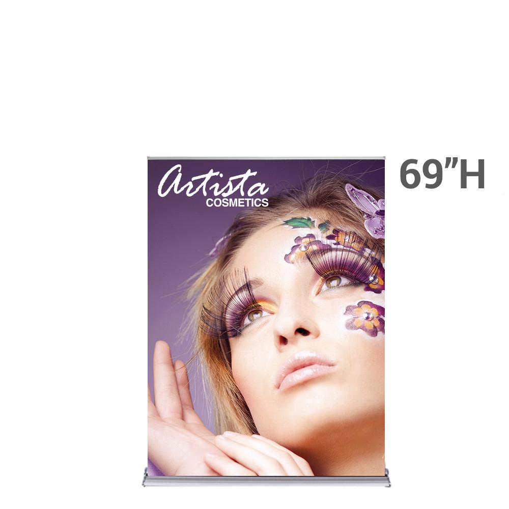 48 in. SilverStep Retractable Banner Stand — Graphic Package / 69 inches